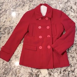 Classic Red Pea Coat